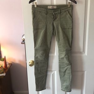 Hollister green stitch pants